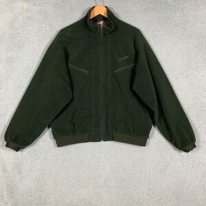 Simms Windstopper Fishing Jacket Mens XL Dark Olive Fleece Full Zip Made in USA